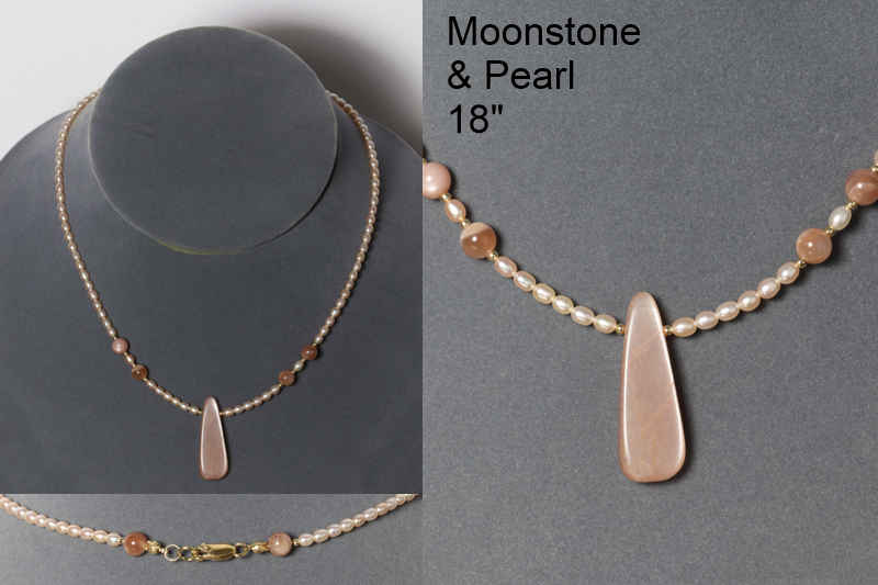 Moonstone/gf necklaces